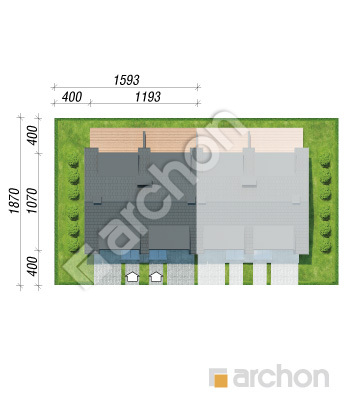 gotowy projekt Dom w riveach 16 (GR2B) sytuacja