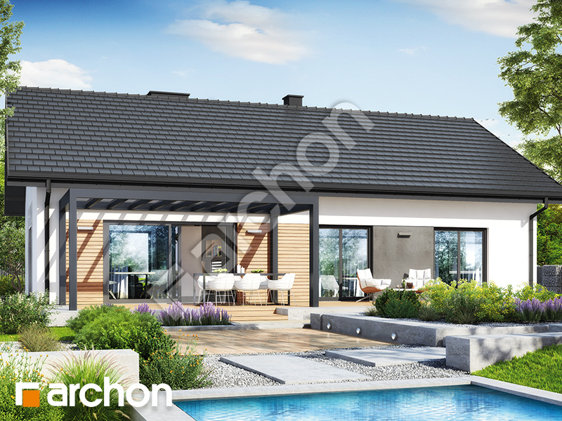 gotowy projekt Dom w kostrzewach 12 widok 2