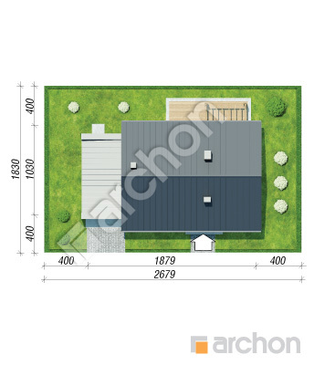 gotowy projekt Dom pod jarząbem 8 (GN) sytuacja