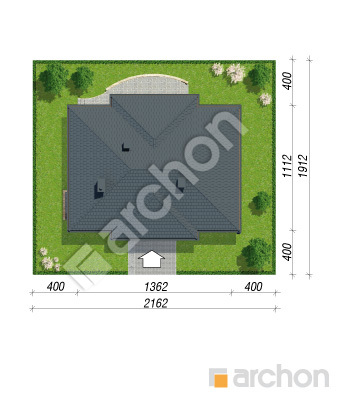 gotowy projekt Dom w akebiach (W) sytuacja