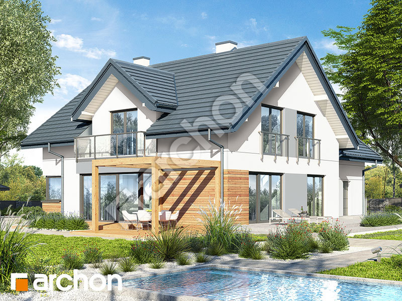 gotowy projekt Dom w hortensjach 2 (G2) widok 2