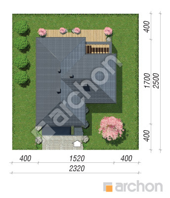 gotowy projekt Dom w macierzankach 3 (G2) sytuacja