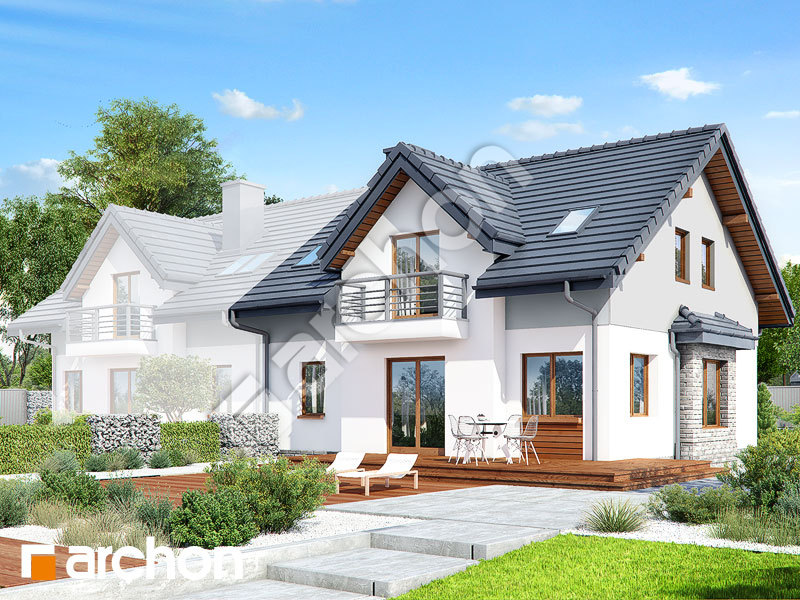 gotowy projekt Dom w cyklamenach widok 1
