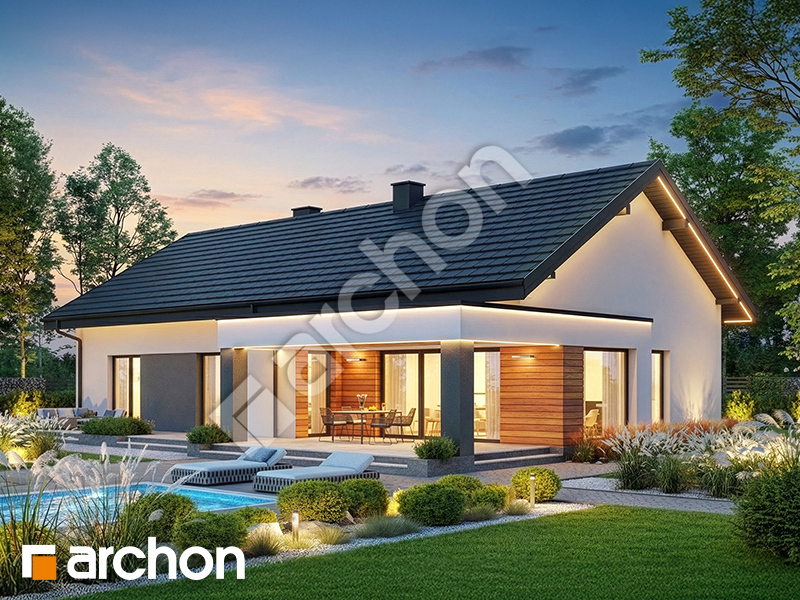 gotowy projekt Dom w rumiankach 3 (A) widok 2