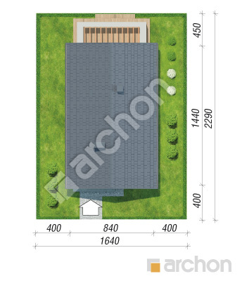 gotowy projekt Dom pod pomarańczą (M) sytuacja