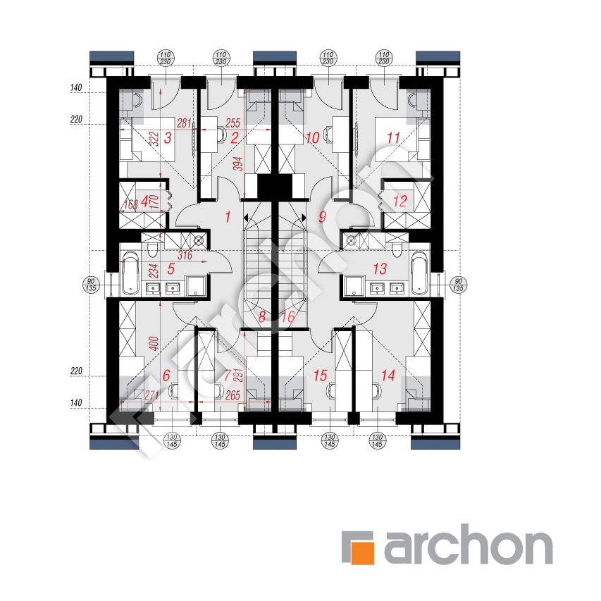 gotowy projekt Dom w riveach 5 (GR2) rzut poddasza