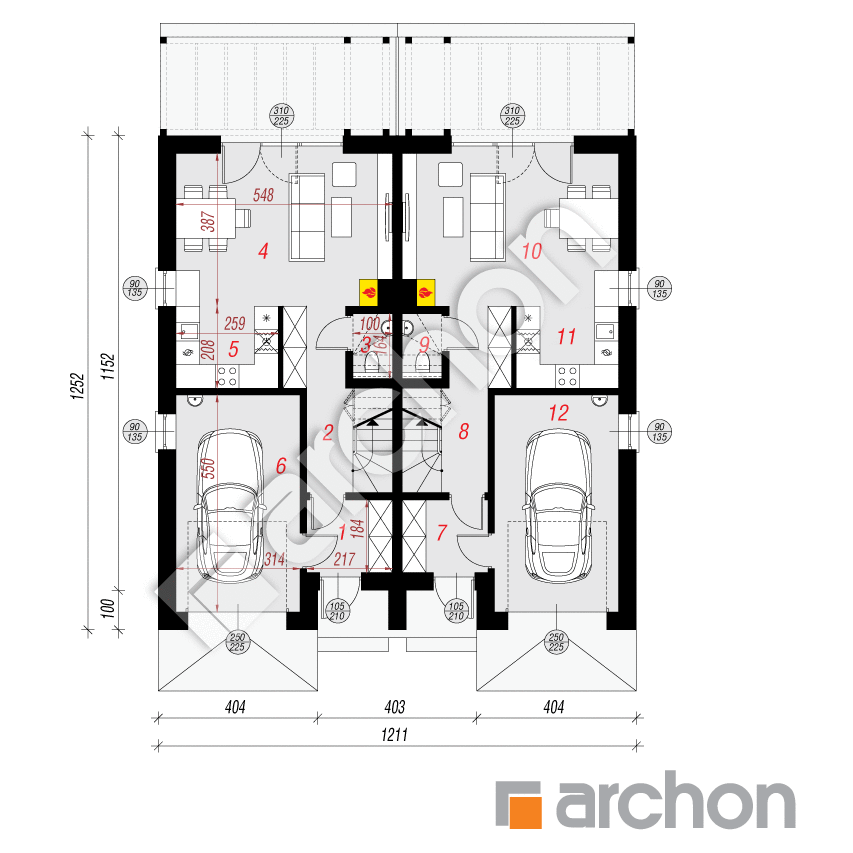gotowy projekt Dom w riveach 5 (GR2) rzut parteru