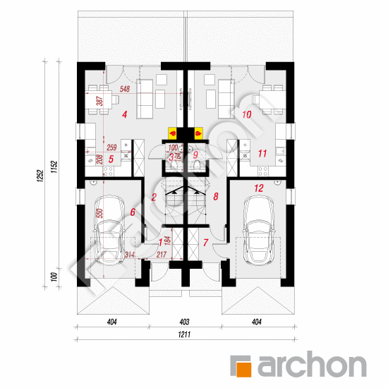 gotowy projekt Dom w riveach 5 (GR2) rzut parteru