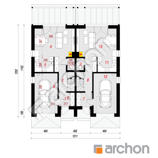 gotowy projekt Dom w riveach 5 (GR2) rzut parteru