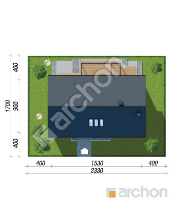 gotowy projekt Dom w kotewkach 2 (E) sytuacja