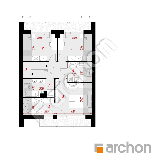 gotowy projekt Dom w szkarłatkach 5 (E) rzut poddasza