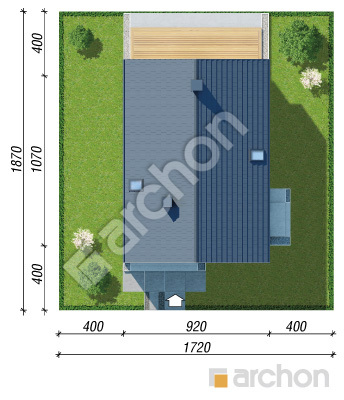 gotowy projekt Dom w szkarłatkach 5 (E) sytuacja