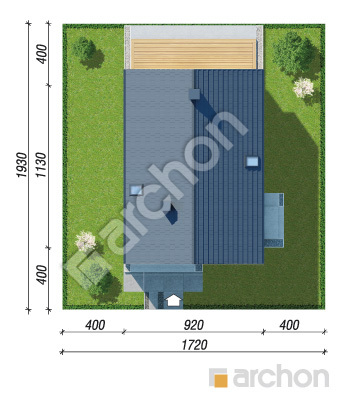 gotowy projekt Dom w szkarłatkach 5 (E) sytuacja