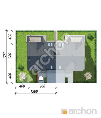 gotowy projekt Dom w gunnerach 2 (B) sytuacja