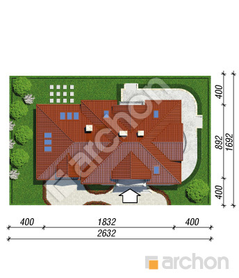 gotowy projekt Dom w werbenach 6 (G2) sytuacja