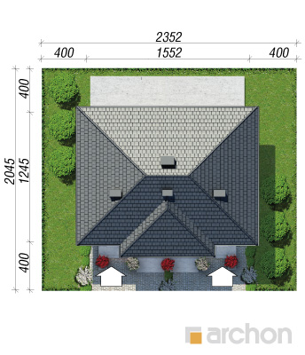 gotowy projekt Willa Julia sytuacja