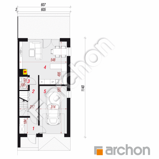 gotowy projekt Dom w riveach (GB) rzut parteru