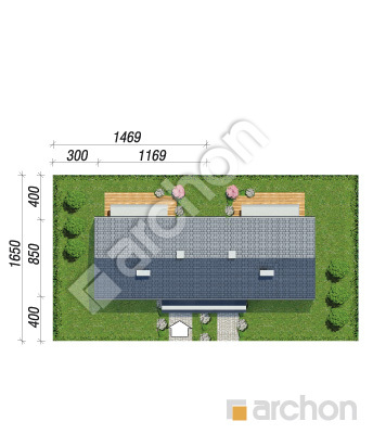 gotowy projekt Dom w halezjach 2 (R2B) sytuacja