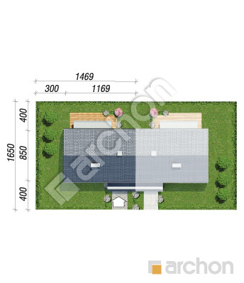 gotowy projekt Dom w halezjach 2 (R2B) sytuacja