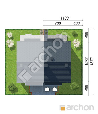 gotowy projekt Dom w bratkach (R2B) sytuacja