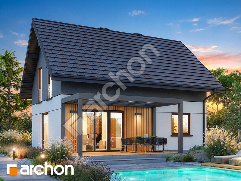 gotowy projekt Dom w zielistkach 33 (E) widok 2