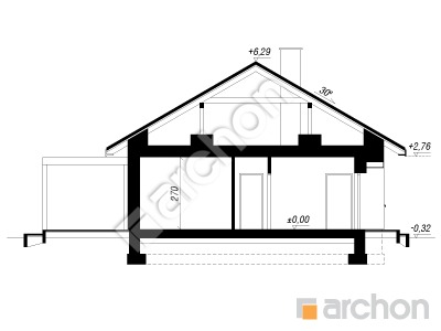 gotowy projekt Dom w lipiennikach 10 przekroj budynku