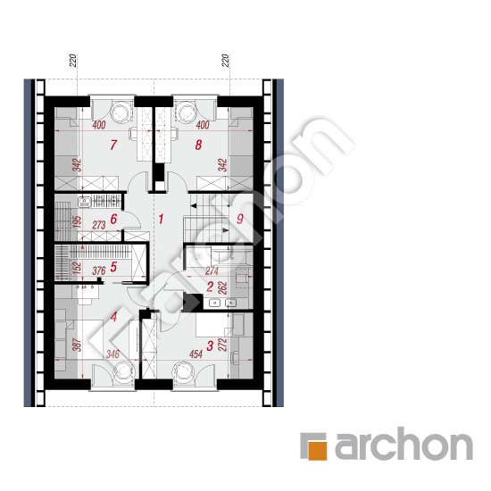 gotowy projekt Dom w anyżku 10 rzut poddasza