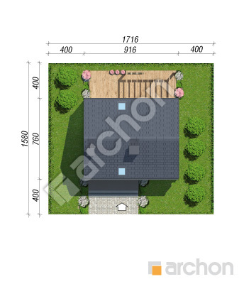 gotowy projekt Dom w zielistkach 24 sytuacja