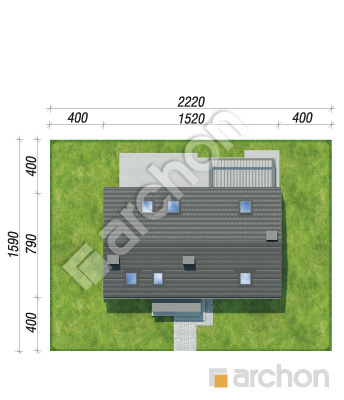 gotowy projekt Dom w kosaćcach 14 (N) sytuacja