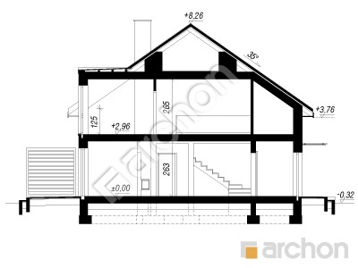 gotowy projekt Dom w riveach 16 (GB) przekroj budynku