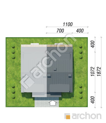 gotowy projekt Dom w bratkach 7 (R2B) sytuacja