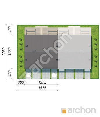 gotowy projekt Dom pod miłorzębem 12 (GR2BA) sytuacja