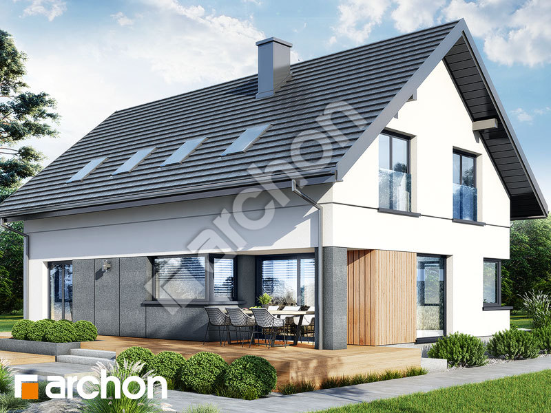 gotowy projekt Dom w szarotkach (G2E) widok 2