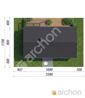 gotowy projekt Dom w kruszczykach 33 sytuacja
