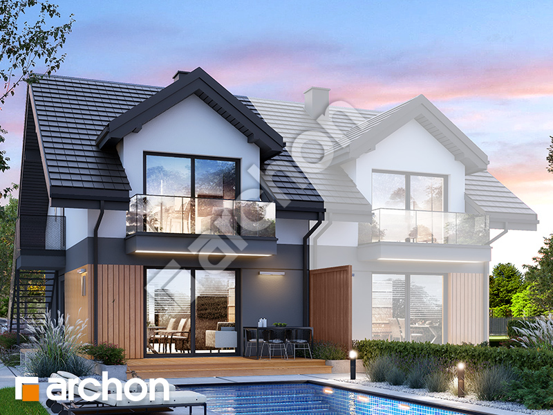 gotowy projekt Dom w omanach (R2BE) widok 2