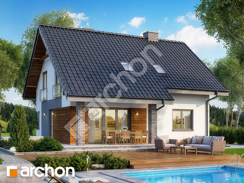 gotowy projekt Dom w malinówkach widok 2