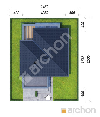 gotowy projekt Dom pod złotokapem 2 (GE) sytuacja