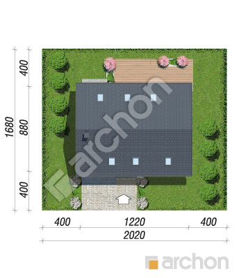 gotowy projekt Dom w malinówkach 23 (GTE) OZE sytuacja