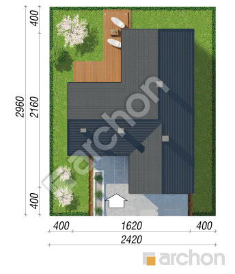 gotowy projekt Dom w lonicerach (G2T) sytuacja