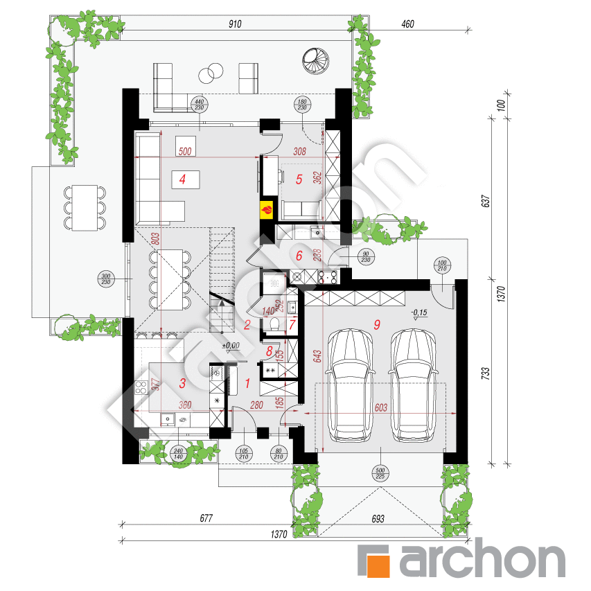 gotowy projekt Dom w sanwitaliach 2 (G2E) rzut parteru