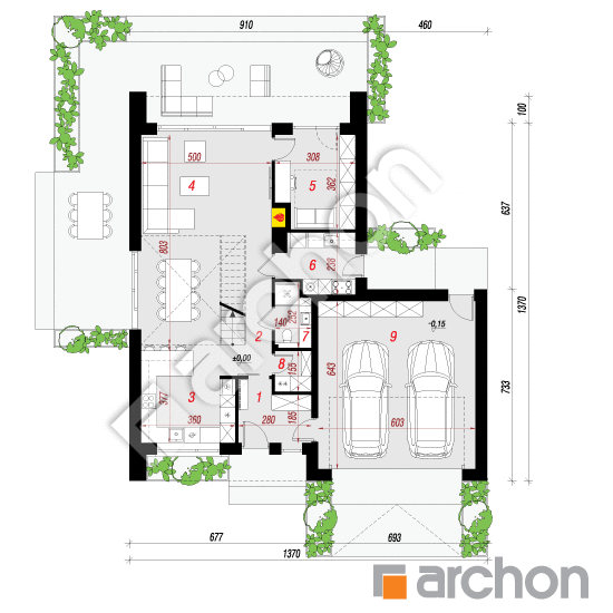 gotowy projekt Dom w sanwitaliach 2 (G2E) rzut parteru