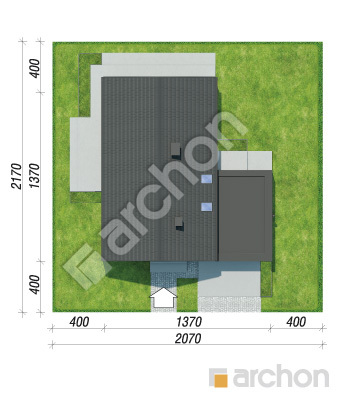 gotowy projekt Dom w sanwitaliach 2 (G2E) sytuacja