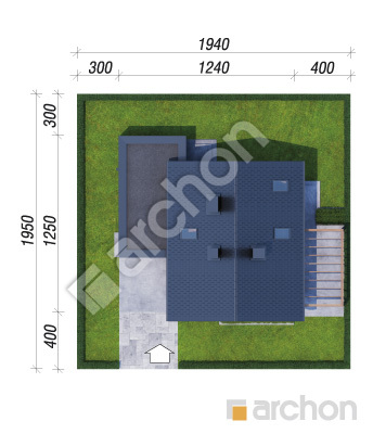 gotowy projekt Dom w nieszpułkach (G) sytuacja