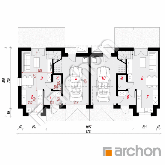 gotowy projekt Dom w gunnerach (R2BE) OZE rzut parteru