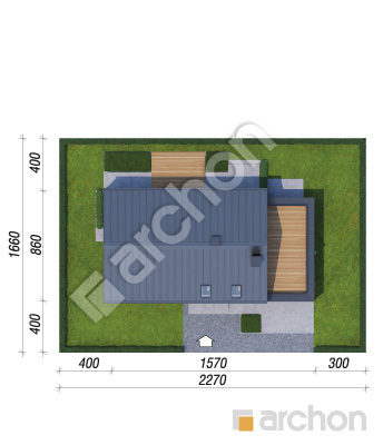 gotowy projekt Dom w trzcinnikach 3 (GE) sytuacja