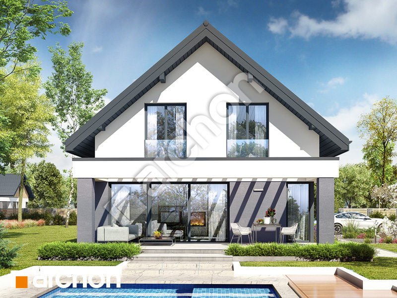 gotowy projekt Dom w szyszkowcach 3 (G) widok 2