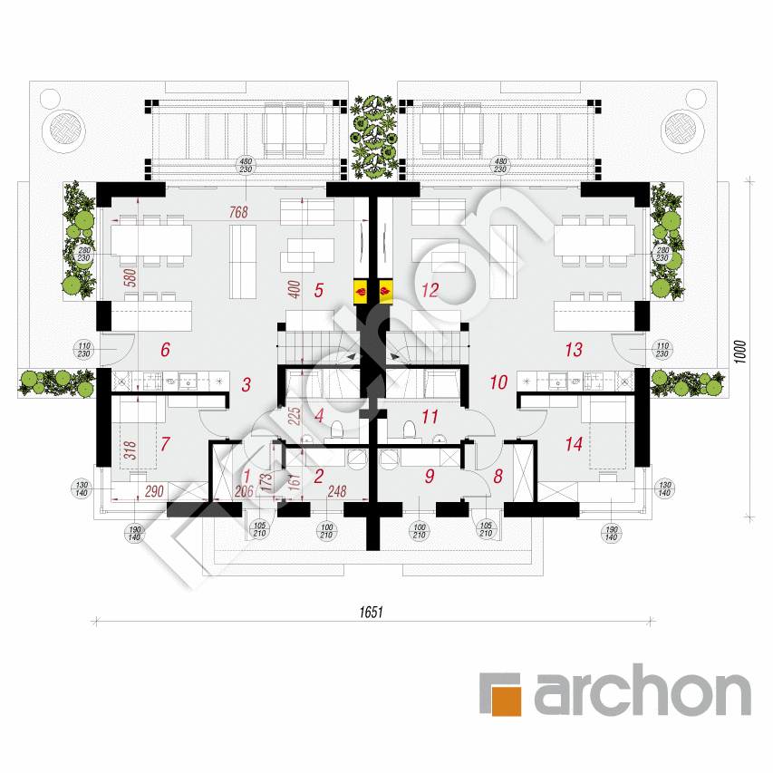 gotowy projekt Dom w krynkach 2 (R2) rzut parteru