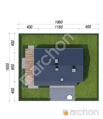 gotowy projekt Dom w wisteriach 19 sytuacja