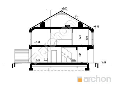 gotowy projekt Dom w riveach 22 (GB) przekroj budynku