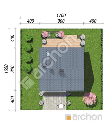 gotowy projekt Dom w zielistkach 29 sytuacja